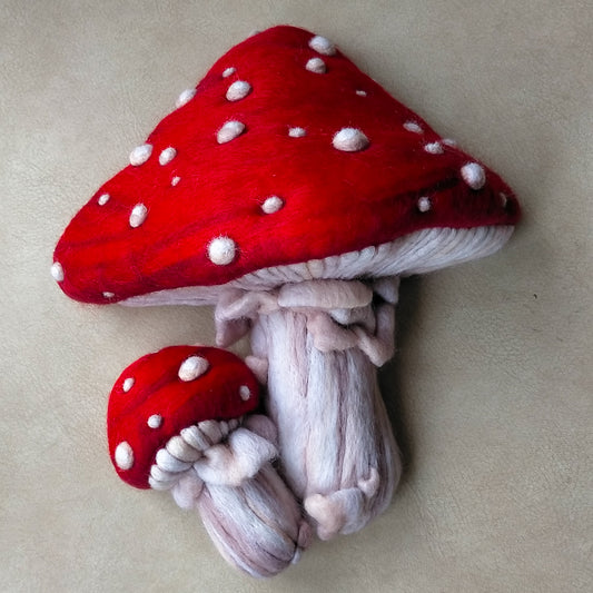 Double Toadstool Wall Sculpture