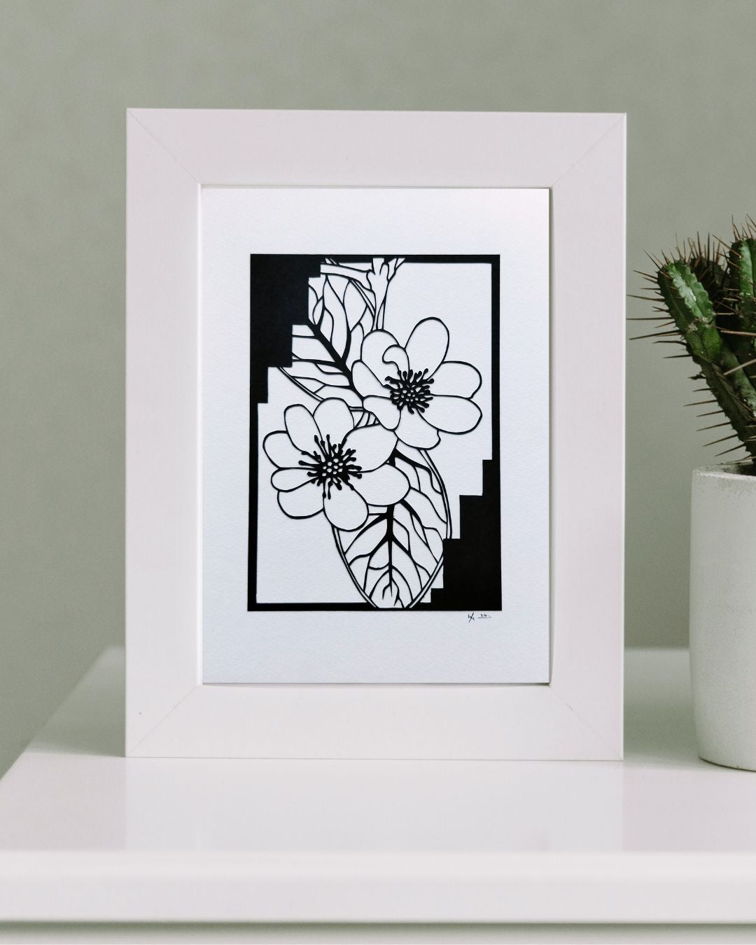 Peach Blossom - Original Papercutting by Willow McKenzie