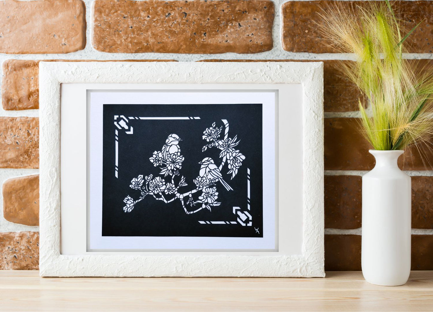 The Blossom Birds - Original Papercutting by Willow McKenzie